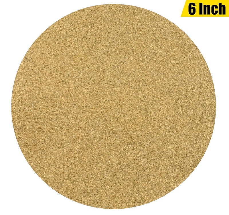 Shawya 100 PCS 6 Inch PSA Sanding Discs 120 Grit Sandpapers Self Stick Sand Paper Adhesive Backed Sandpaper Roll Designed for Woodworking Metal Polishing - Image 3